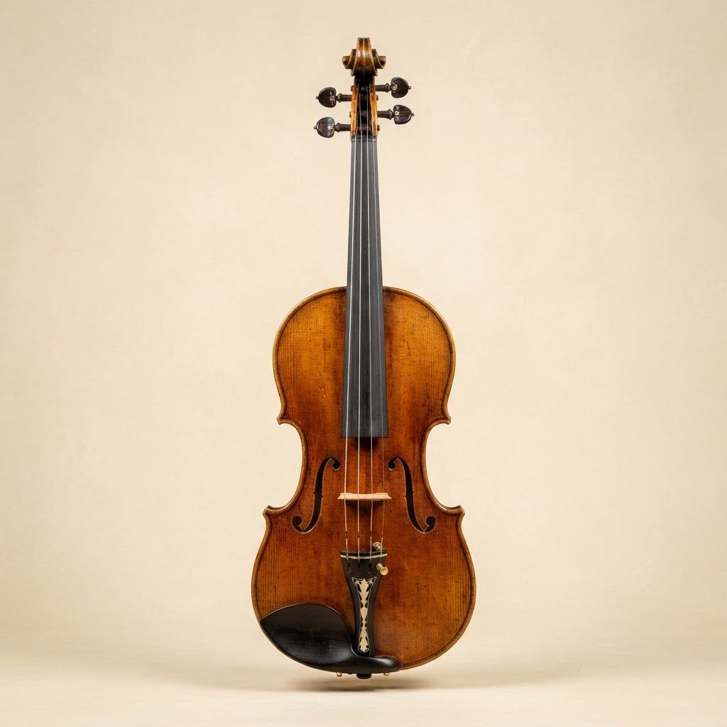 Full front view of the Hiroshi Kono violin